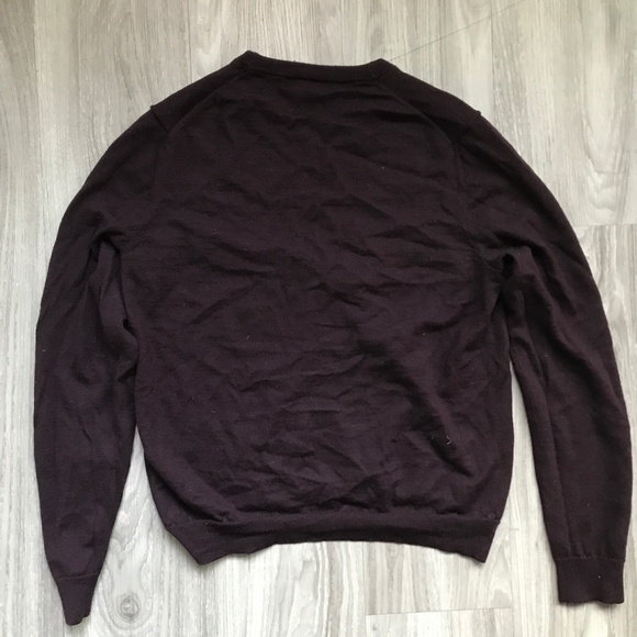 The Mens Store Sweater Maroon Wool Crew Neck Long Sleeve Mens M - Picture 9 of 9